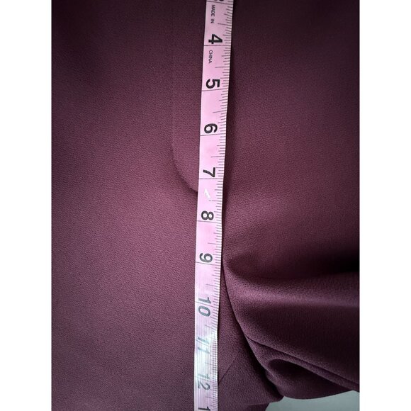 The Kooples Womens Burgundy Tailored Pants Trouser Straight Leg Career - Picture 11 of 16